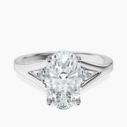 Platinum Erica Swan Split Shank Lab Diamond Ring front image