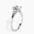 Platinum Erica Swan Split Shank Lab Diamond Ring standing product image one