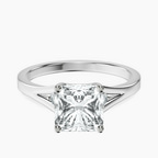 Platinum Erica Swan Split Shank Lab Diamond Ring front image