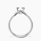 Platinum Erica Swan Split Shank Lab Diamond Ring side right image one