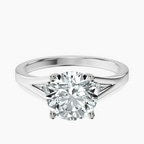 14kt White Gold Erica Swan Split Shank Lab Diamond Ring front image