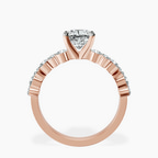 18kt Rose Gold Dorothea Side Stone Lab Diamond Ring side right image one