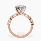 18kt Rose Gold Dorothea Side Stone Lab Diamond Ring side right image one