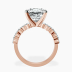 18kt Rose Gold Dorothea Side Stone Lab Diamond Ring side right image one