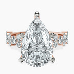 18kt Rose Gold Dorothea Side Stone Lab Diamond Ring front image