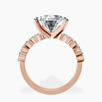 18kt Rose Gold Dorothea Side Stone Lab Diamond Ring side right image one