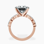 18kt Rose Gold Dorothea Side Stone Lab Diamond Ring side right image one