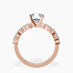 18kt Rose Gold Dorothea Side Stone Lab Diamond Ring side right image one