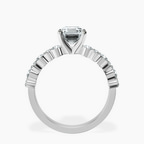 Platinum Dorothea Side Stone Lab Diamond Ring side right image one