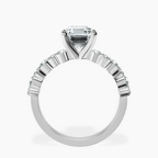 Platinum Dorothea Side Stone Lab Diamond Ring side right image one