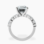 Platinum Dorothea Side Stone Lab Diamond Ring side right image one