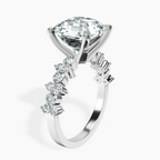 Platinum Dorothea Side Stone Lab Diamond Ring standing product image one