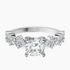 Platinum Dorothea Side Stone Lab Diamond Ring front image