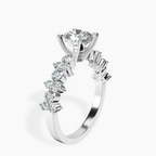 1.49 ct. cushion Dorothea Ring in platinum standing product image one
