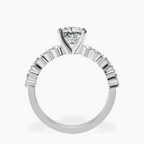 1.49 ct. cushion Dorothea Ring in platinum side right image one
