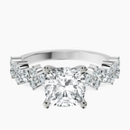 Platinum Dorothea Side Stone Lab Diamond Ring front image