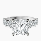 Platinum Dorothea Side Stone Lab Diamond Ring front image