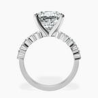 Platinum Dorothea Side Stone Lab Diamond Ring side right image one