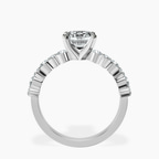 Platinum Dorothea Side Stone Lab Diamond Ring side right image one