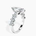 Platinum Dorothea Side Stone Lab Diamond Ring standing product image one