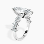 Platinum Dorothea Side Stone Lab Diamond Ring standing product image one