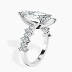 Platinum Dorothea Side Stone Lab Diamond Ring standing product image one