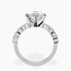 Platinum Dorothea Side Stone Lab Diamond Ring side right image one