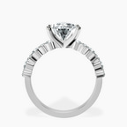 Platinum Dorothea Side Stone Lab Diamond Ring side right image one