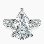 Platinum Dorothea Side Stone Lab Diamond Ring front image