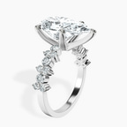 Platinum Dorothea Side Stone Lab Diamond Ring standing product image one
