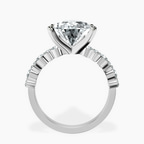 Platinum Dorothea Side Stone Lab Diamond Ring side right image one