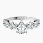 Platinum Dorothea Side Stone Lab Diamond Ring front image