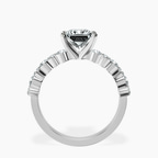 Platinum Dorothea Side Stone Lab Diamond Ring side right image one