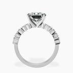 Platinum Dorothea Side Stone Lab Diamond Ring side right image one