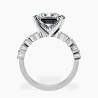 Platinum Dorothea Side Stone Lab Diamond Ring side right image one