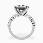Platinum Dorothea Side Stone Lab Diamond Ring side right image one
