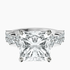 Platinum Dorothea Side Stone Lab Diamond Ring front image