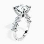 Platinum Dorothea Side Stone Lab Diamond Ring standing product image one