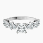Platinum Dorothea Side Stone Lab Diamond Ring front image