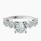 Platinum Dorothea Side Stone Lab Diamond Ring front image