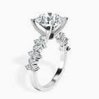 Platinum Dorothea Side Stone Lab Diamond Ring standing product image one