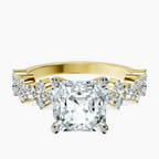 14kt Yellow Gold Dorothea Side Stone Lab Diamond Ring front image
