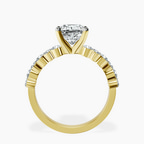18ct Yellow Gold Dorothea Side Stone Lab Diamond Ring side right image one