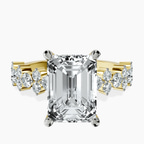 18kt Yellow Gold Dorothea Side Stone Lab Diamond Ring front image
