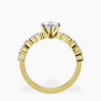14kt Yellow Gold Dorothea Side Stone Lab Diamond Ring side right image one