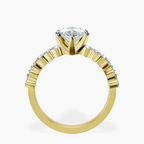 18kt Yellow Gold Dorothea Side Stone Lab Diamond Ring side right image one
