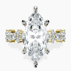 18kt Yellow Gold Dorothea Side Stone Lab Diamond Ring front image