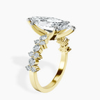 18kt Yellow Gold Dorothea Side Stone Lab Diamond Ring standing product image one