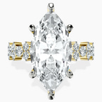 18kt Yellow Gold Dorothea Side Stone Lab Diamond Ring front image