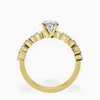 18kt Yellow Gold Dorothea Side Stone Lab Diamond Ring side right image one